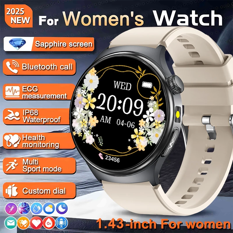 

2025 New ECG+PPG Smart Watch Women Heart Rate Blood Lipid Uric Acid Women Menstrual Health Tracker Smartwatches For Android iOS