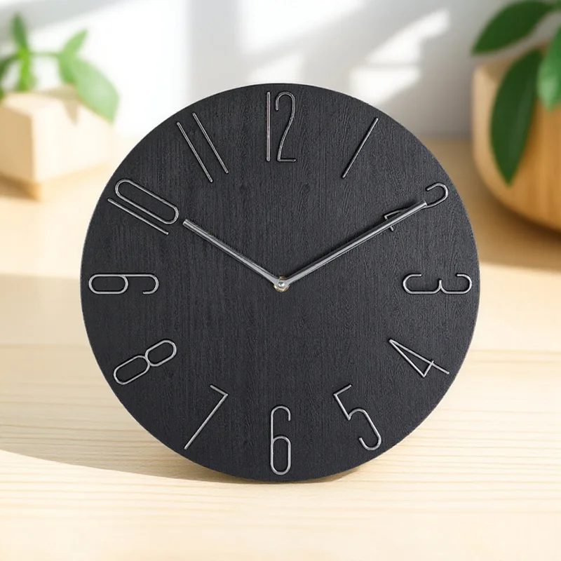 

Decorative Wall Clock 12 Inch Round Operated Perfect for Bedroom Living Room Office Home Clock Decor Ornament