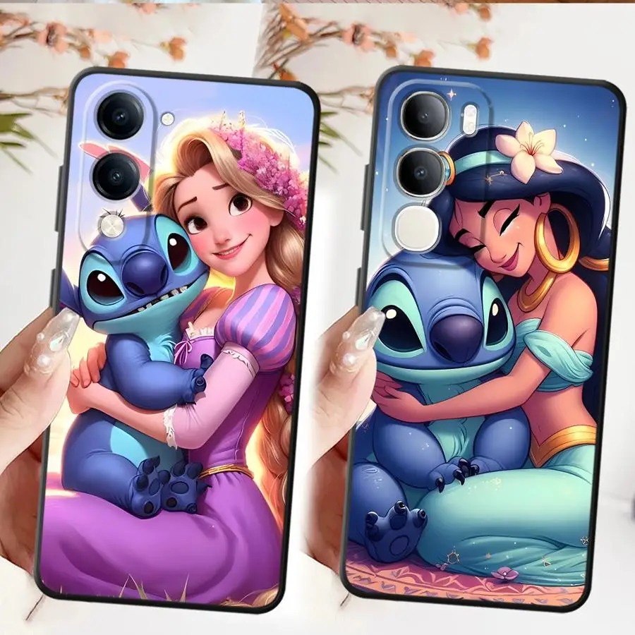 حافظة أميرات ديزني الجميلة اللطيفة لهاتف Vivo V21E V23 Y51S Y78 V27 V29 Y75 Y81 Y53S Y52S Y93 Y71 Y91 V25 V30 Y50 Y95 ظهر ناعم