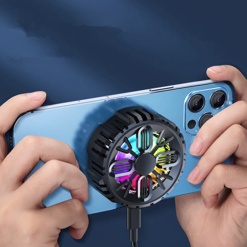 Ventilador de refrigeración para teléfono móvil, radiador magnético para sistema de refrigeración de teléfono PUBG, disipador de calor fresco para teléfonos móviles, tabletas, accesorios