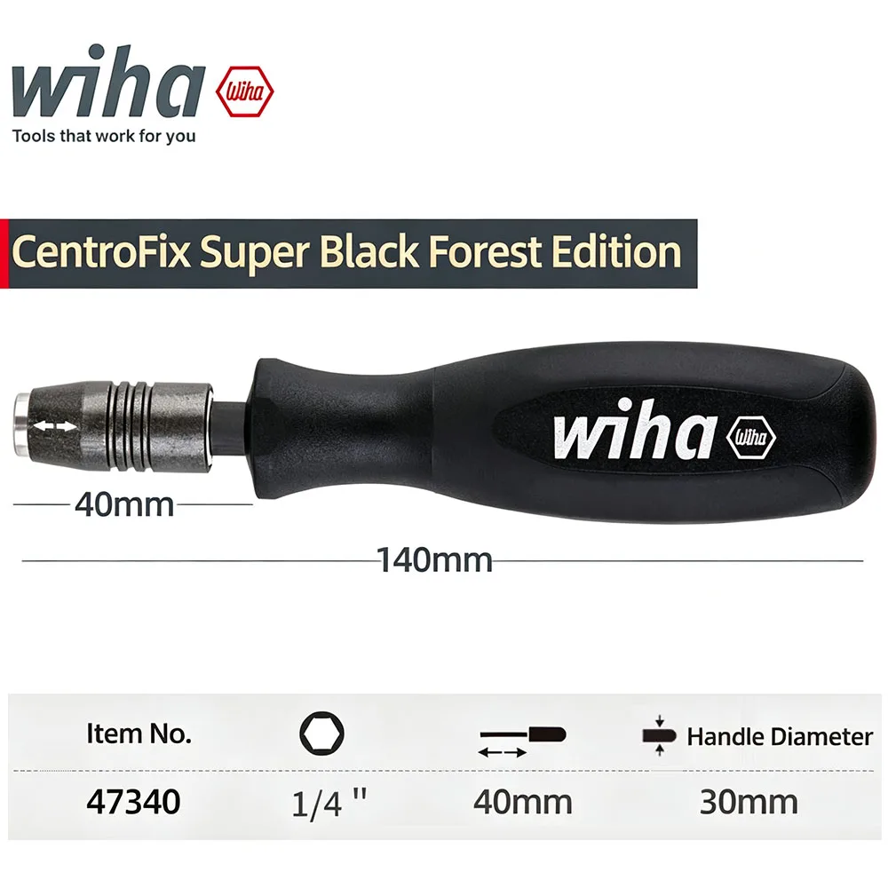 Wiha 47340 Screwdriver Bit Holder Handle 1/4