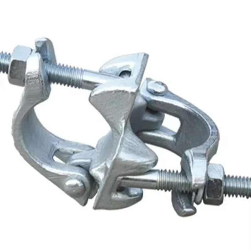 Rotating Fixed Forged Double Clamp Scaffolding Joint Q235 Steel BS1139 EN74 Electro Galvanized 48.6mm for Pipe Connection