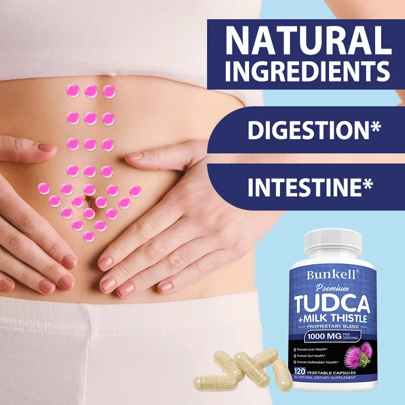 TUDCA + Milk Thistle Blend - 1000 Mg, Supports Healthy Liver Function, Intestinal Health, and Promotes Gallbladder Health