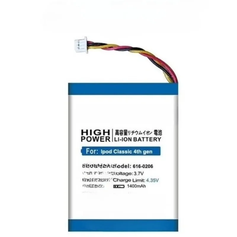 New 3.7V 1400mAh 616-0206 616-0183 Replacement Battery For Ipod Classic 4th Gen / Photo U2 A1059 20 40GB Bateria