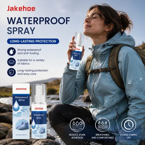 Jakehoe Waterproof Spray Stain Resistant Oil Repellent Breathable Protection Household Fabric Protection Water Repellent Spray