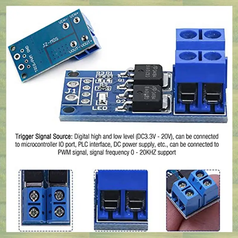 N15R-30PCS MOSFET Switch Drive Module Drive Module DC 5V-36V 15A(Max 30A) 400W Dual High-Power 0-20Khz PWM DC Motor Speed Contro