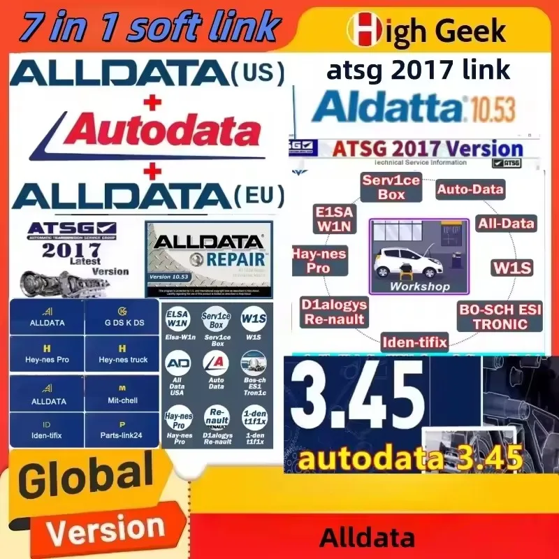 

Hot ! Latest Car 2025 Auto Diagnostic Tool - Alldata 10.53 & Autodata 3.45 Pro + ATSG 2017 | Car Repair & Maintenance Software