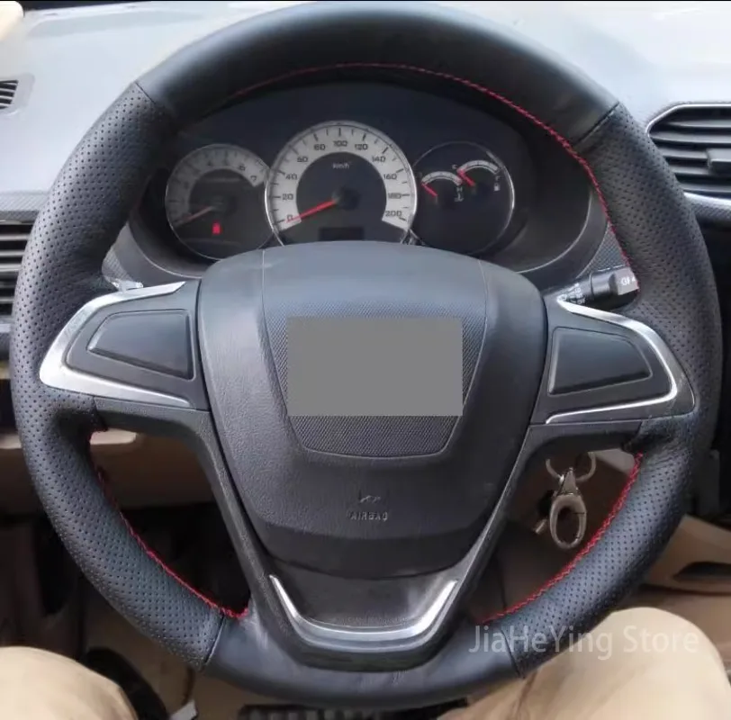 

For Baojun 630 310 510 730 360 Custom Hand Sewn Anti-Slip Leather Steering Wheel Cover Handle Cover Interior Accessories