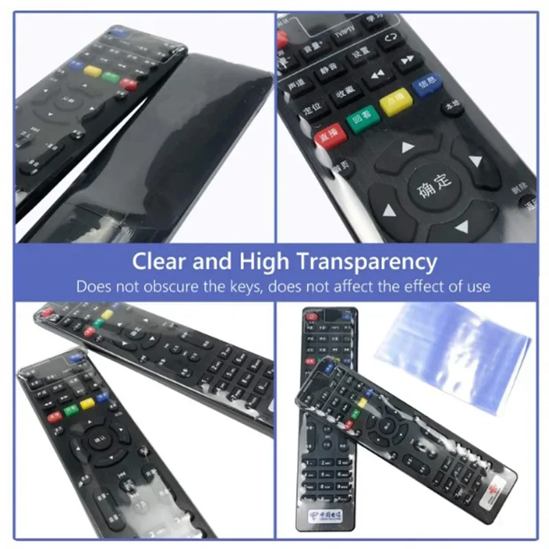 30-150pcs transparent shrink film bag anti-dust protective case cover for TV air conditioner remote control shrink plastic