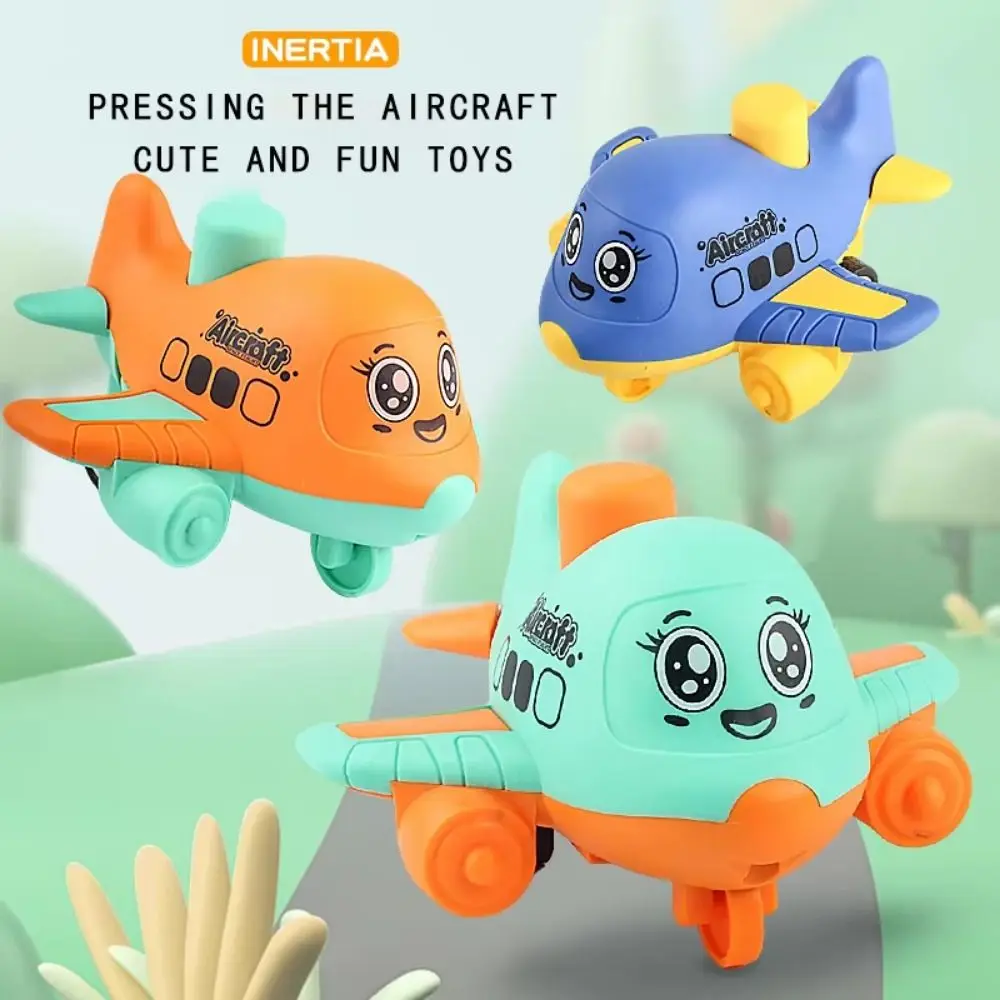 Rompecabezas de dibujos animados, coche de juguete Press and Go, avión educativo, coche extraíble, juguete de simulación, avión de dibujos animados, coche de inercia, modelo para niños