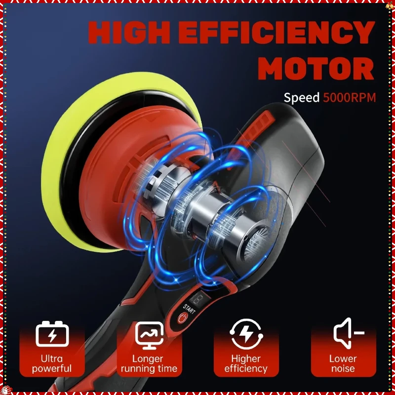 ميلووكي 8 التروس شاشة ديجيتال اللاسلكي الكهربائية الملمع السيارات سيارة الصبح آلة تلميع بطارية ليثيوم 18 فولت أداة #4