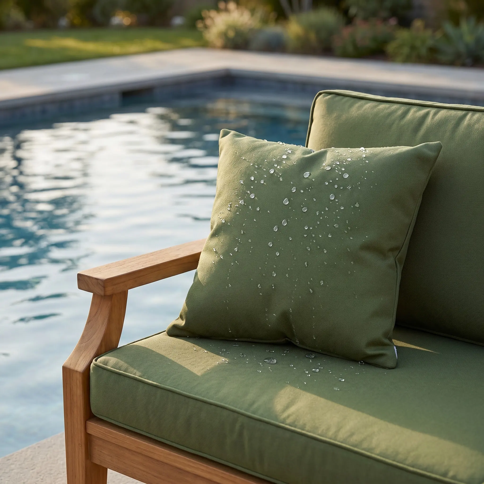 2Pack Waterproof Outdoor Cushion Covers Polyester Pillow Protector Modern Geometric Design Zippered Pillow Case Patio Sofa