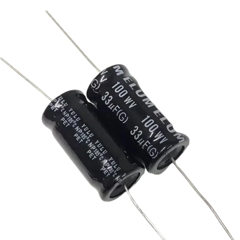 5PCS ELUM audio coupling non-polar capacitor midrange frequency division axial non-polar capacitor 100v 33uf 16X32