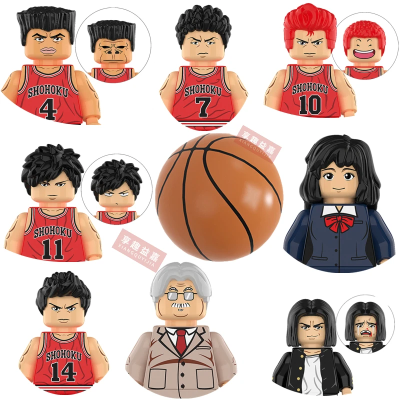 XQYJ Soccer Rugby Football Basketball Famous Mini Football Player Figures Match Building Bricks Blocks Toys Gift Kid Education