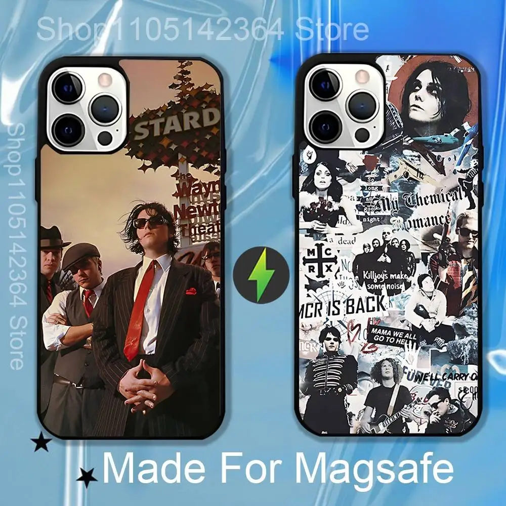 

Чехол My Chemical Romance MCR Band для iPhone 17,16,15,14,13,12,11,Pro,Max,Plus,Mini,SE4,E с магнитной беспроводной зарядкой Magsafe