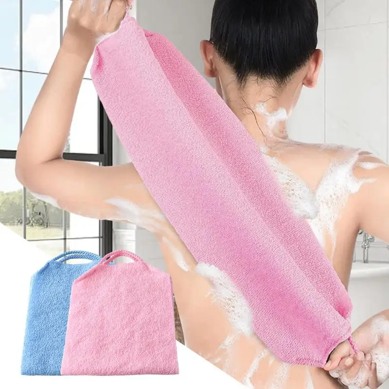 Body Scrubber Towel Luxurious Bath Towel Stretchy Body Scrubber Long Washcloth Towel Body Scrub Towel For Home Dorm School