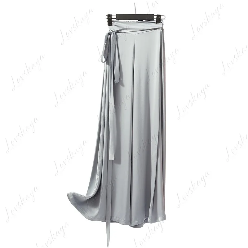 Classical Dance Pants Practice Clothes Female Chinese Folk Dance Practice Pants Elegant Chiffon Wide-leg Pants Professional