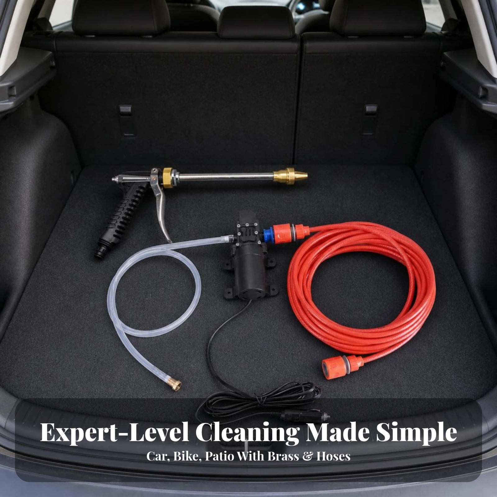 12V Vehicle Washer Pump System with Metal Lance for Auto Detailing