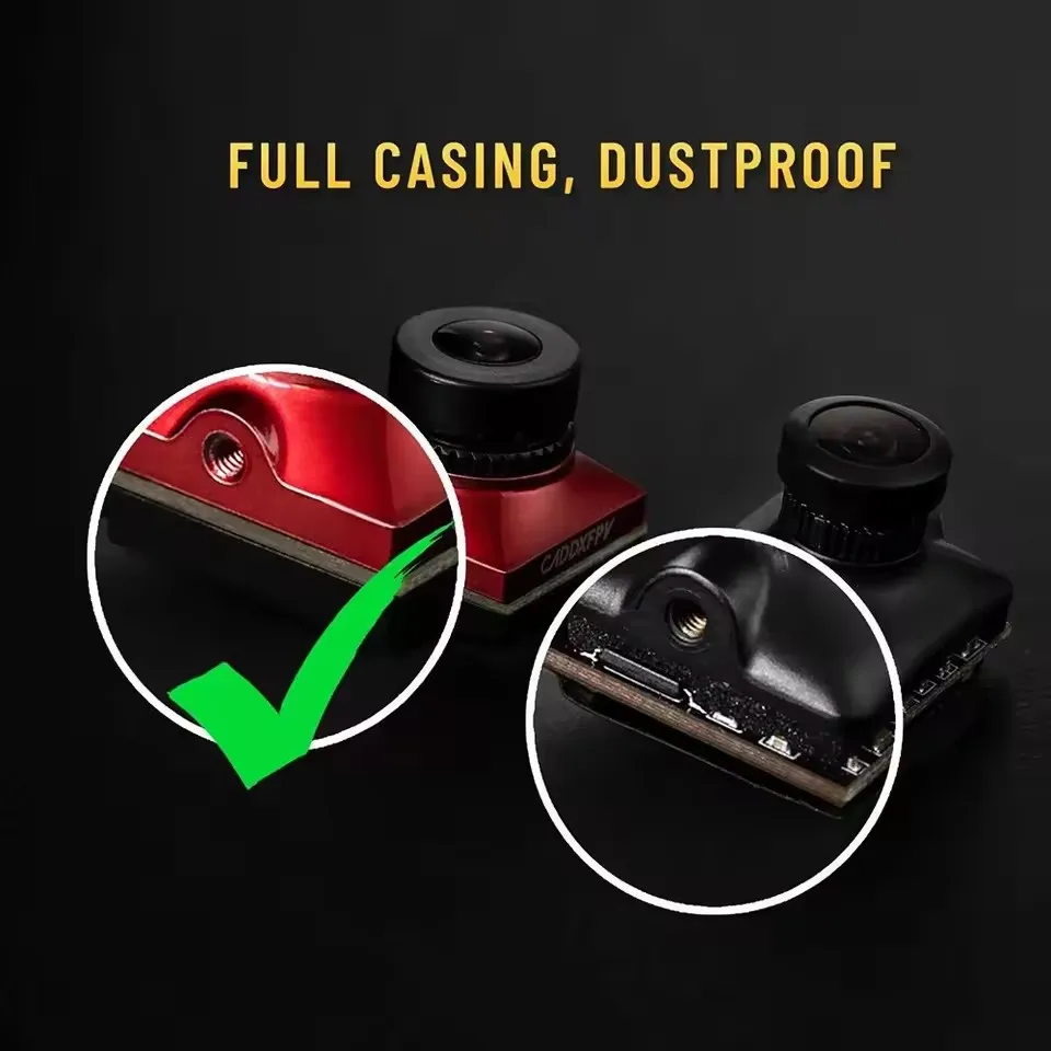 Caddx Ratel 2 V2 FPV-camera Ratel2 2,1 mm lens 16:9/4:3 NTSC/PAL schakelbaar met vervangende lens Micro FPV-camera Drone Mark4