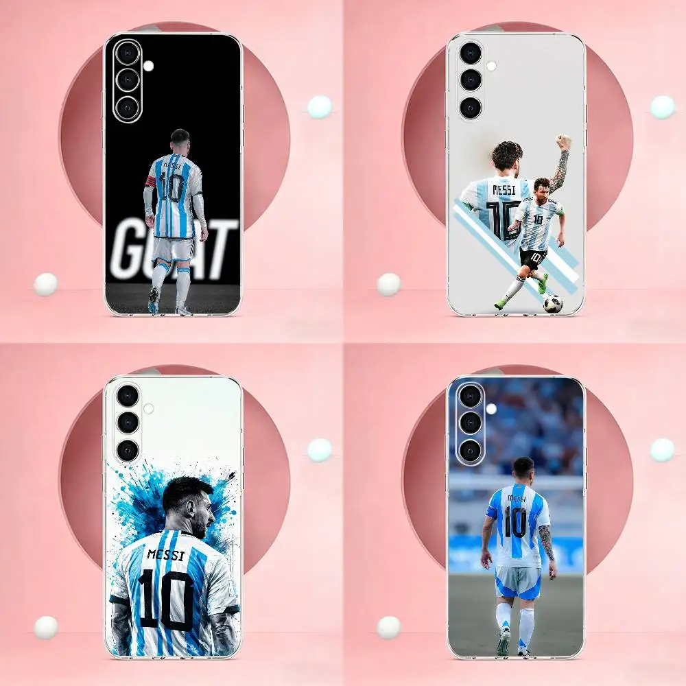 

Lionel Messi 10 Football Phone Case For Samsung Clear Soft TPU Case A73,A72,A71,A70,A53,A52,A51