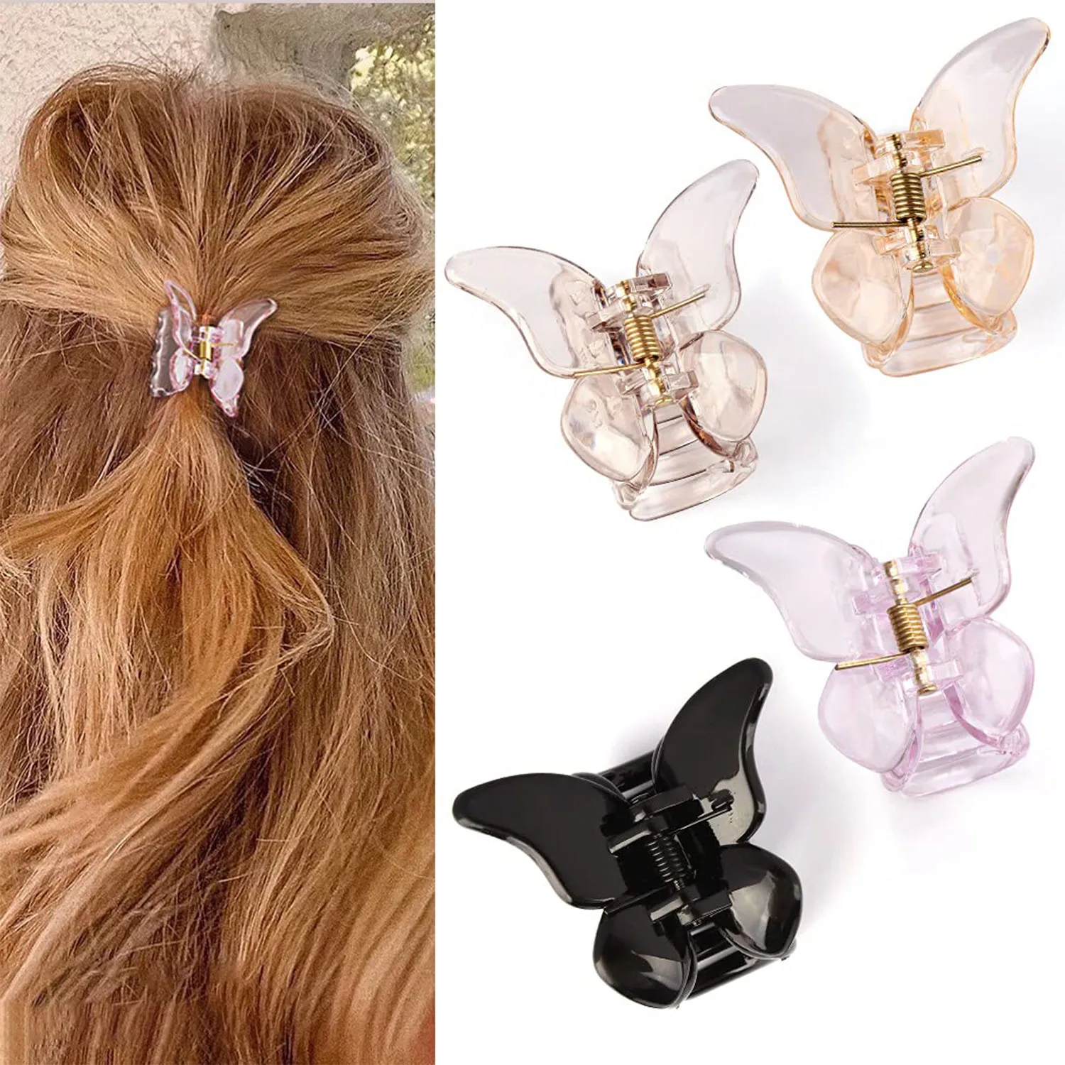 

Hair Clips 1.9" Butterfly Hair Clips Hair Claw Clips Claw Clips for Thin Hair Mini Hair Clips Butterfly Hair Claw Clips