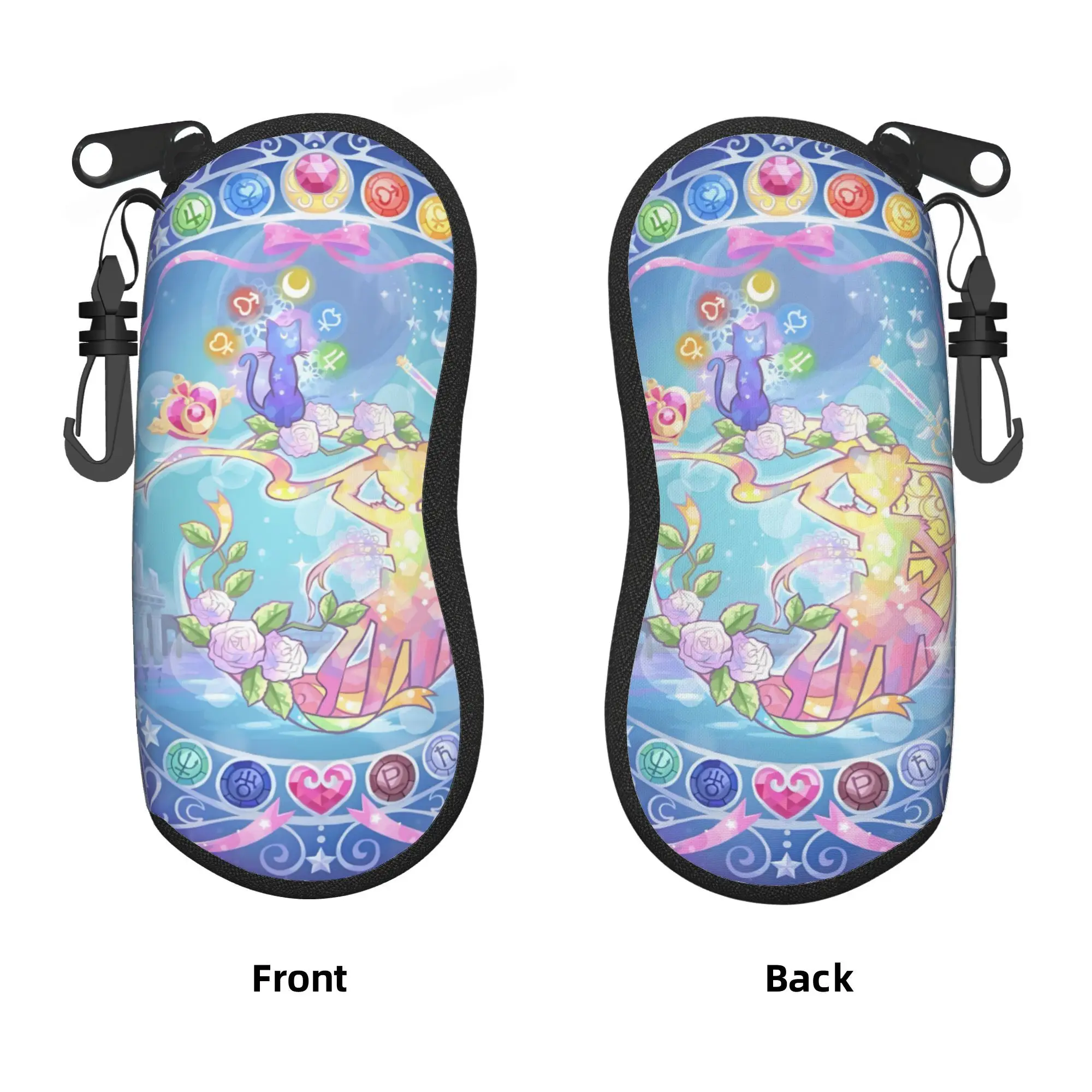 

Custom S-Sailors M-Moons Hot Comic Sunglasses Soft Case Neoprene Zipper Animes Shell Eyeglass Case Protective Box For Glasses
