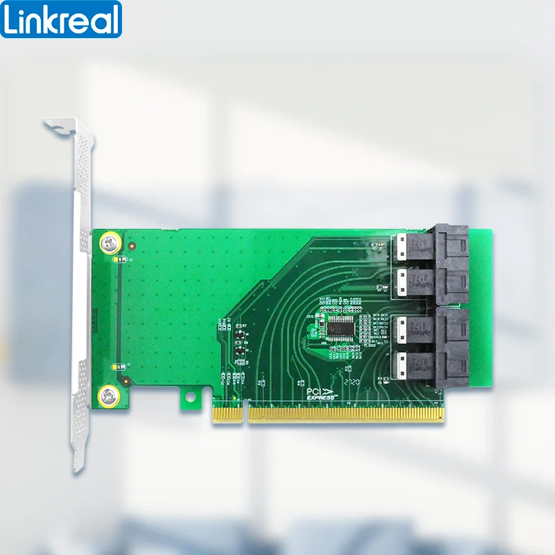 Imagem -03 - Linkreal-solução de Expansão Gpu Pcie3.0 x U.2 Nvme e Expansão Slot Card Placa-mãe Necessidade Pcie Suporte Bifurcação