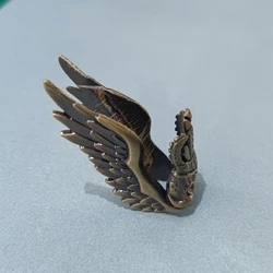 Fashion 3D Bronze Angel & Demon Wing DIY Metal Badge For Zippo Zorro Lighters Grind Wheel Lighter Decor Accessory