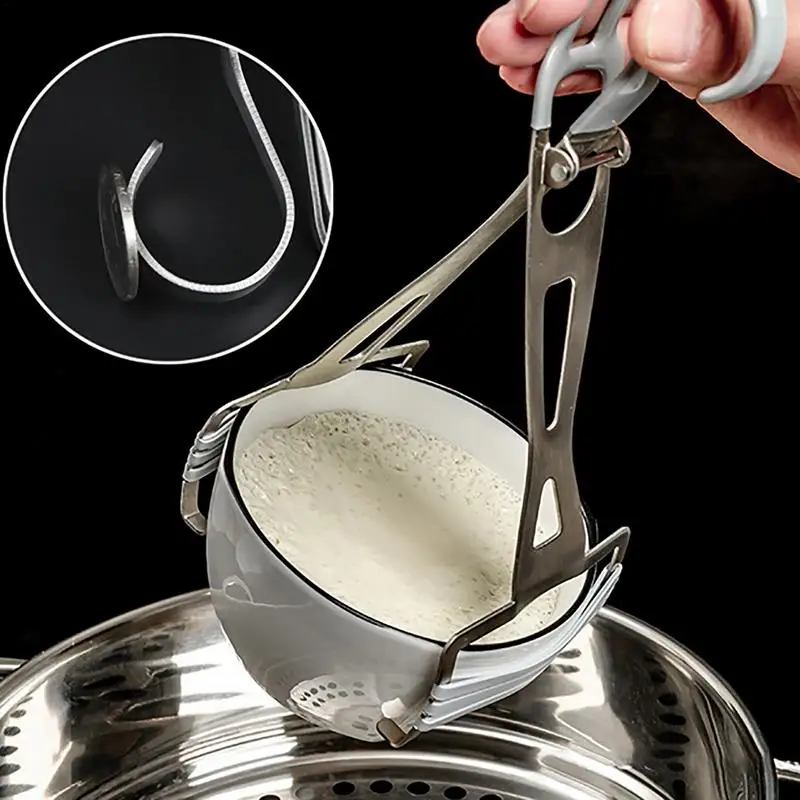 Multifuncional Hot Dish Plate Clip, Tigela Clip, Pan, Tongs Retriever, Air Fritadeira Panelas Gripper, Cozinha