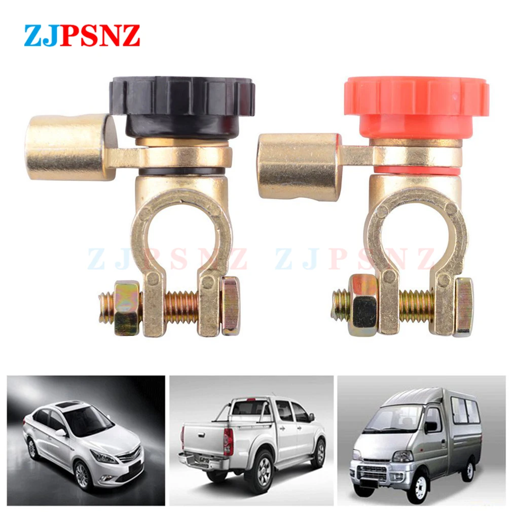 Car Battery Terminal Link Switch Clamp Top Post Terminal Quick Cut Off Disconnect Isolator Switchs Truck Battery Disconnector