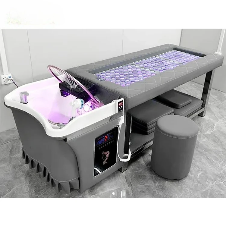 Advanced Luxury Modern Massage Spa Bed Moxibustion Foot Bath Back Sauna Water Spa Therapy Shampoo Bed