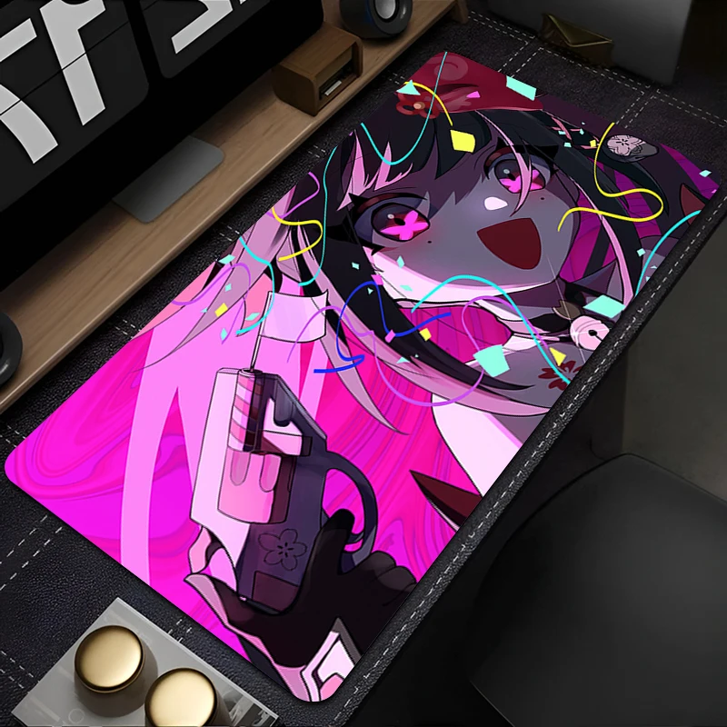 Mouse Pad Edge White Gamer Computer Desk Mat Modern Table Keyboard Laptop Carpet XXL H-honkai Star Rail Sparkle Gaming Mousepad