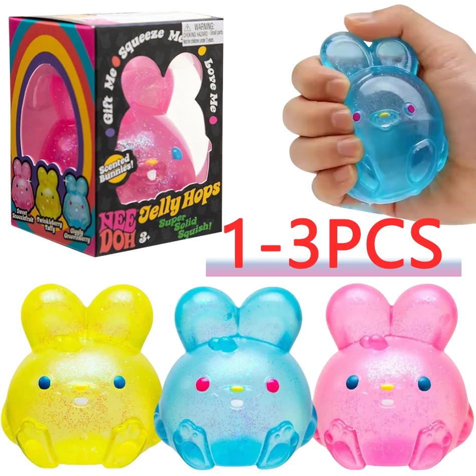 

Сенсорный антистресс-игрушка Schylling: мягкий кролик в закрытой упаковке, антистрессовый сжимаемый предмет для концентрации внимания, для людей с СДВГ