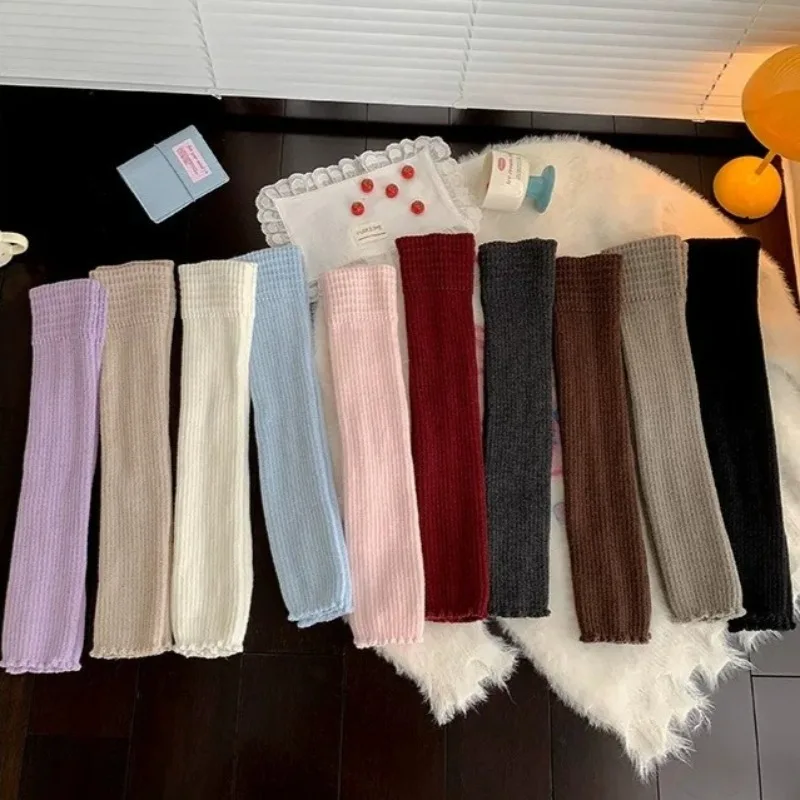 Sweet Ballet Aesthetic Elastic Long Thigh High Leg Warmers Fall Winter Thermal Slouch Socks Daily Stretchy Over‑Knee Sock Covers