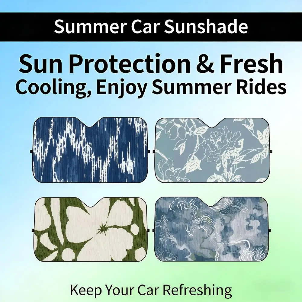 

Printing Style Sun Visor Retractable Car Windshield Sun Shade UV