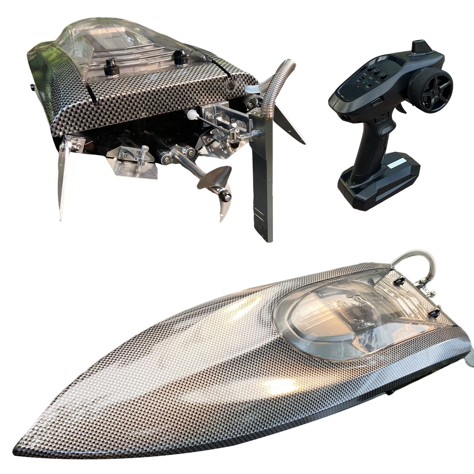 UDI RC UDI022 Brushless Remote Control Boat Boat for Adults with 3S 4S 2 Sets of Batteries 25 Inch 30mph+ 50km/h + Alloy Steel