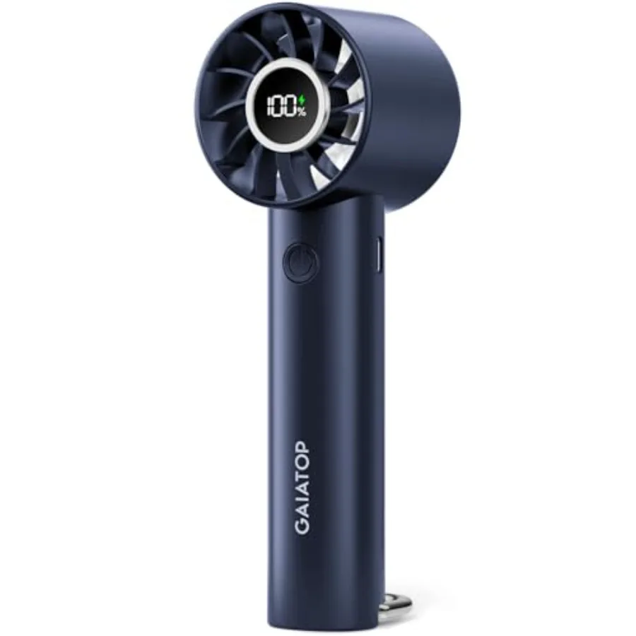 

Portable Mini Fan, 3 Speed Handheld Fans with Power Display Flashlight, USB Rechargeable Battery, Lightweight Personal Cooling
