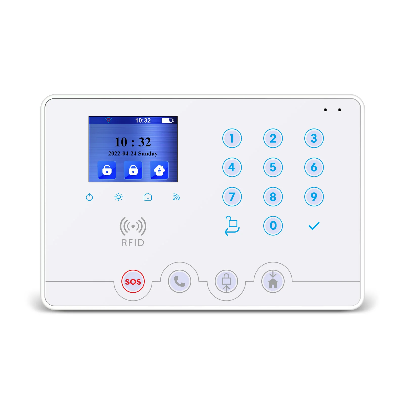 Wolf Guard W4Q WiFi + 4G Wireless Home Burglar Alarm Panel Control unit. Tuya Smartlife APP Amazon Alexa