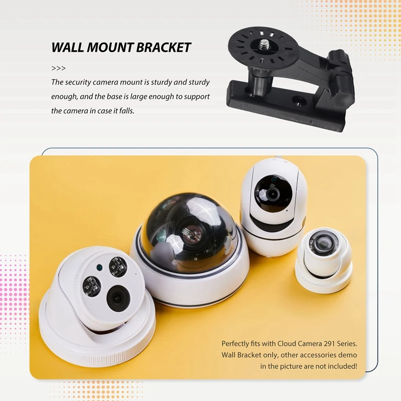 Retail Wall Mount Bracket Cam Storage Stand Holder 180 Degree Adjustable For Cloud Camera 291 Series Wifi Home Security Camara