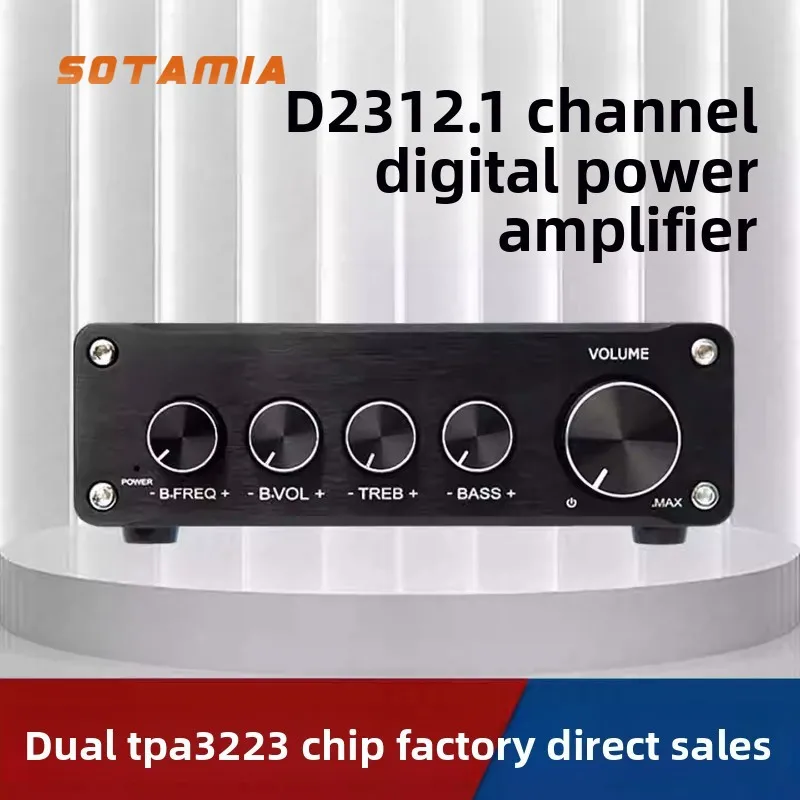 

SOTAMIA D231 Dual Core TPA3223 High Power 2.1 Digital HIFI Power Amplifier 3084 Bluetooth 5.4 Decoding LDAC Without Power Supply