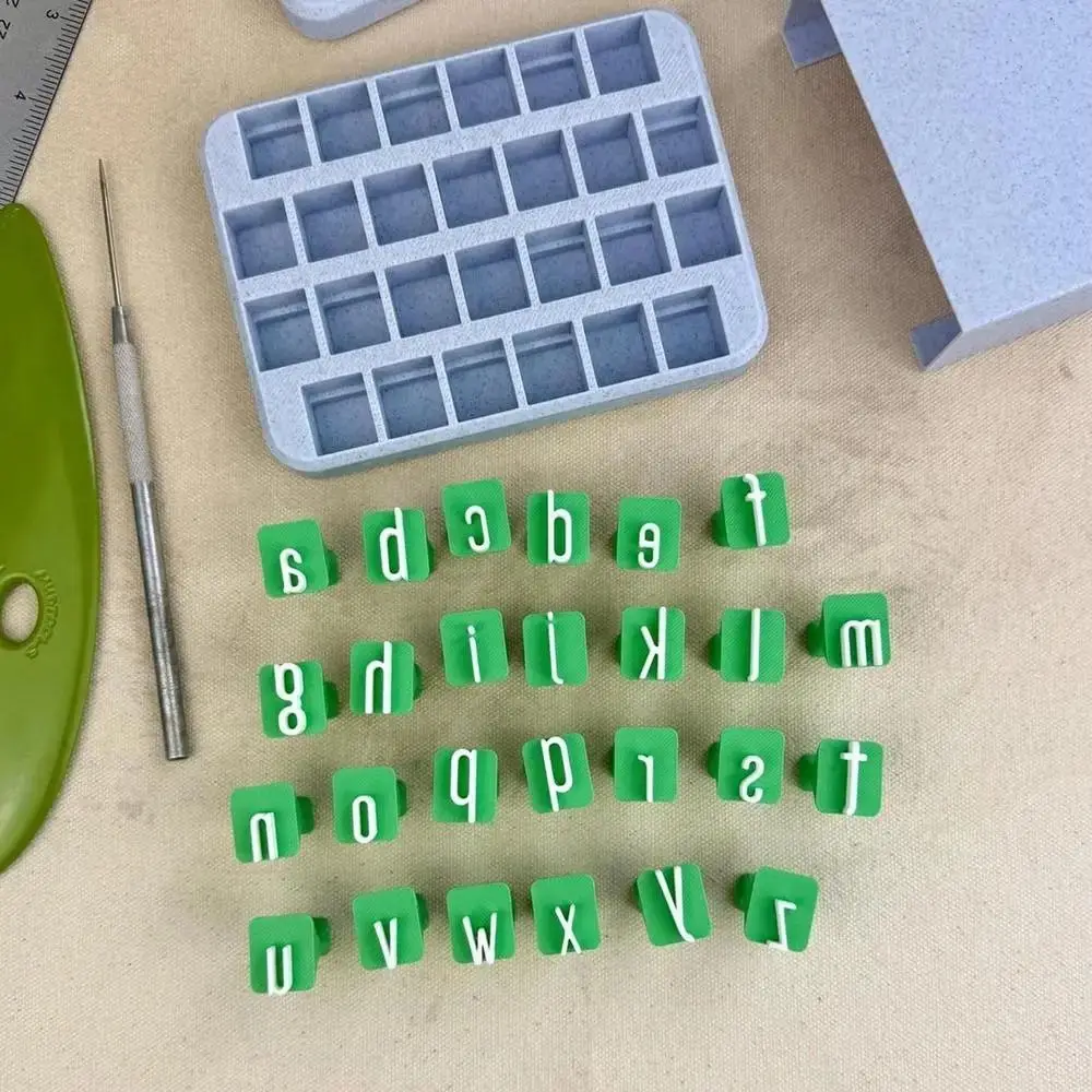 Lettre majuscules Alphabet argile sceau lettres minuscules bricolage artisanat céramique lettres artistiques Portable gaufrage
