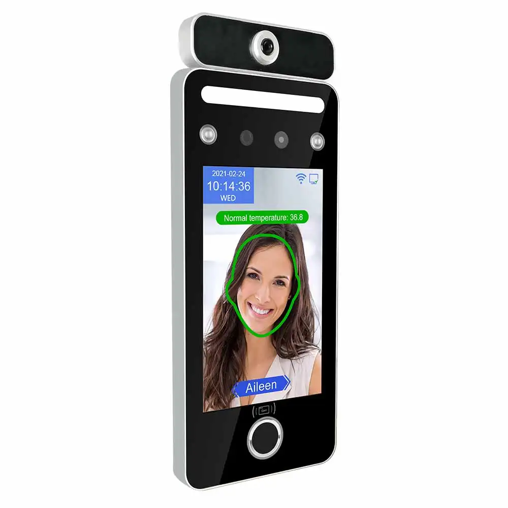 5 Inch AI Face Recognition SDK Time Attendance Biometric Fingerprint Card Reader Access Control System Products