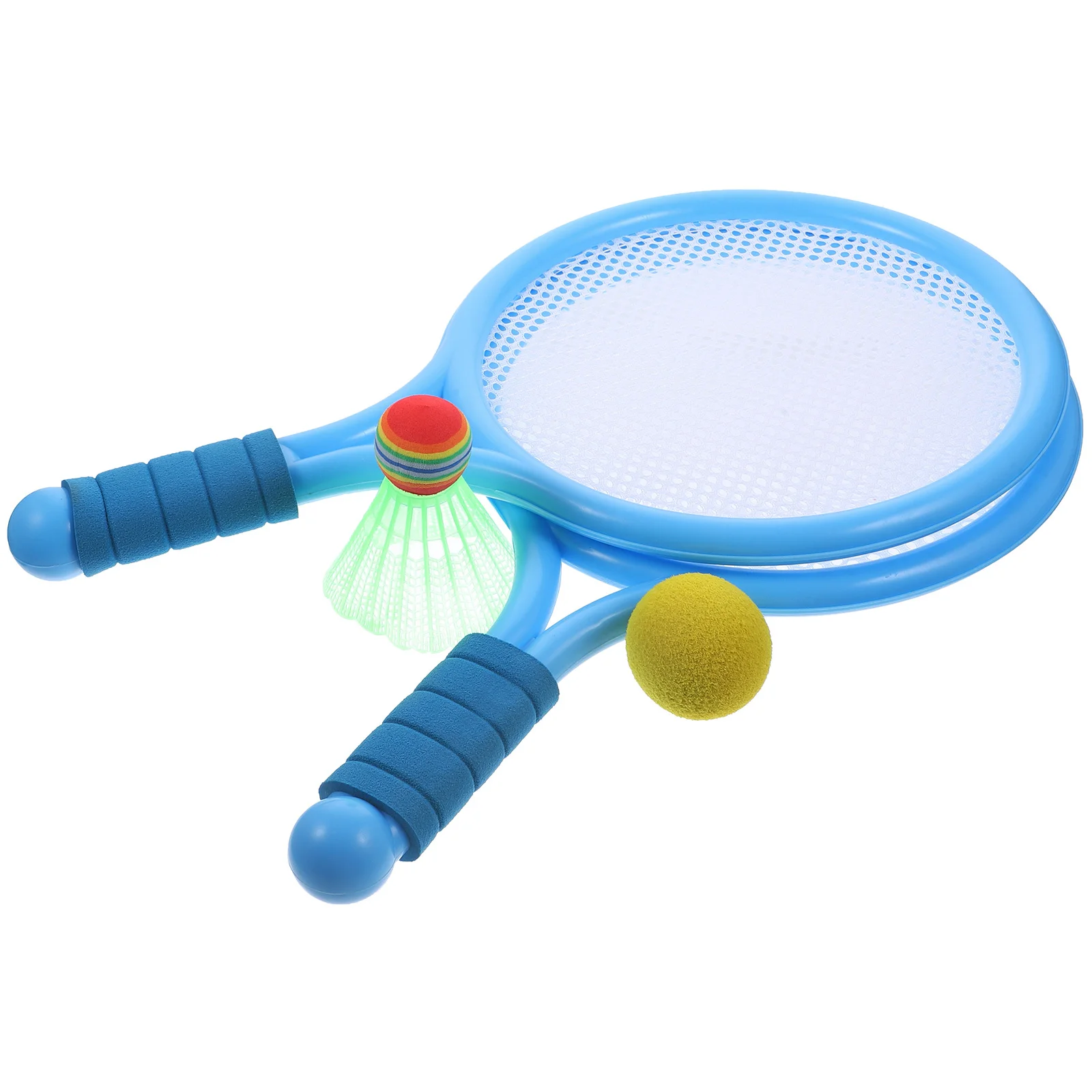2 قطعة مضارب تنس للأطفال مجموعة خفيفة الوزن 2 كرات منطقة ضرب كبيرة لمعدات التدريب على لعب الوالدين والطفل في الهواء الطلق #4