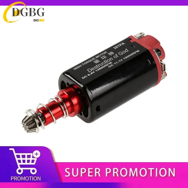 Chihai Motor CHF-480WA-28TPA Nd-Fe-B 19000 Rpm Ver.2 Gearbox High Torque Long Shaft Motor for AEG Airsoft