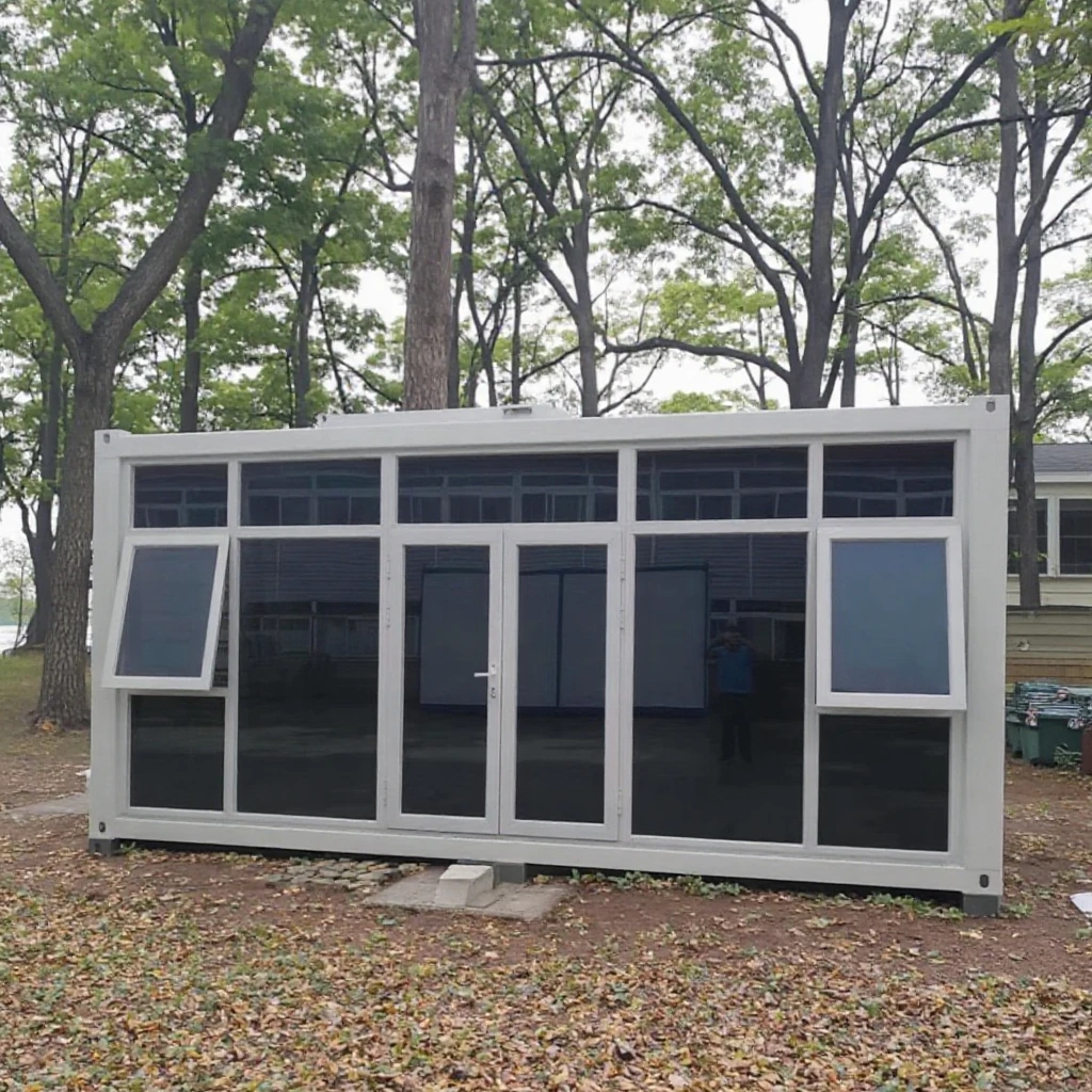 2026 Modern Glass Modular Prefabricated Steel Home Easily Assembled Tiny Expandable Container Houses Villas Hotels Malls Log Cab