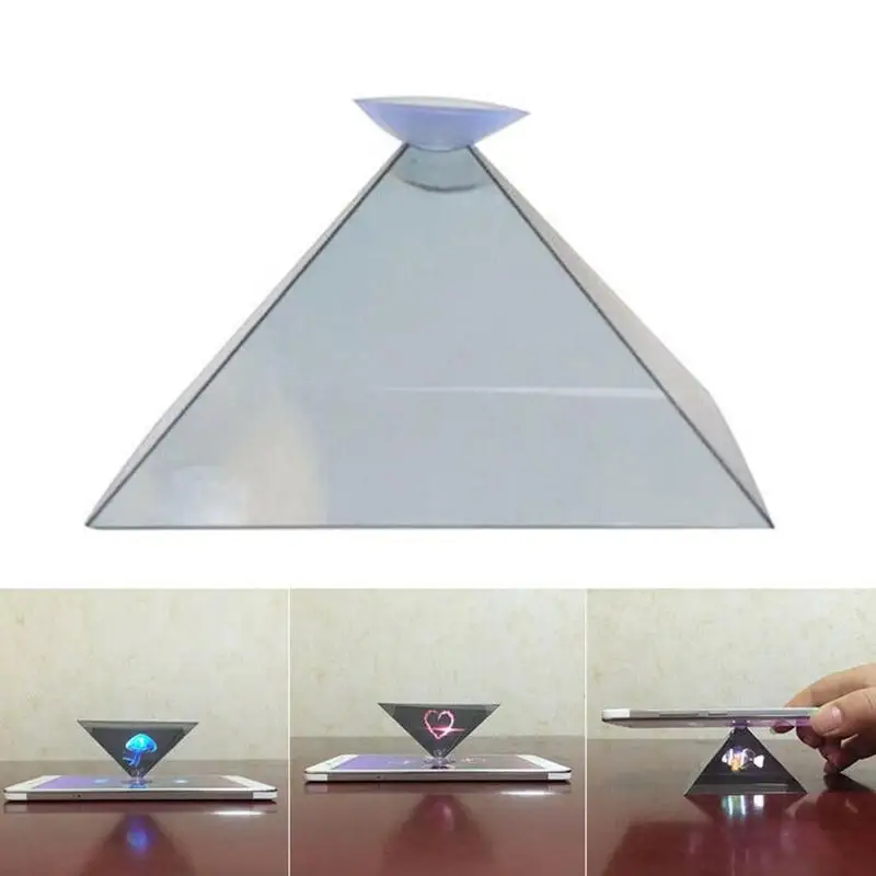 Smartphone 3D Holographic Projection Accessory Science Technology Product Pyramid Phone Type Hologram Advertise Display Tool