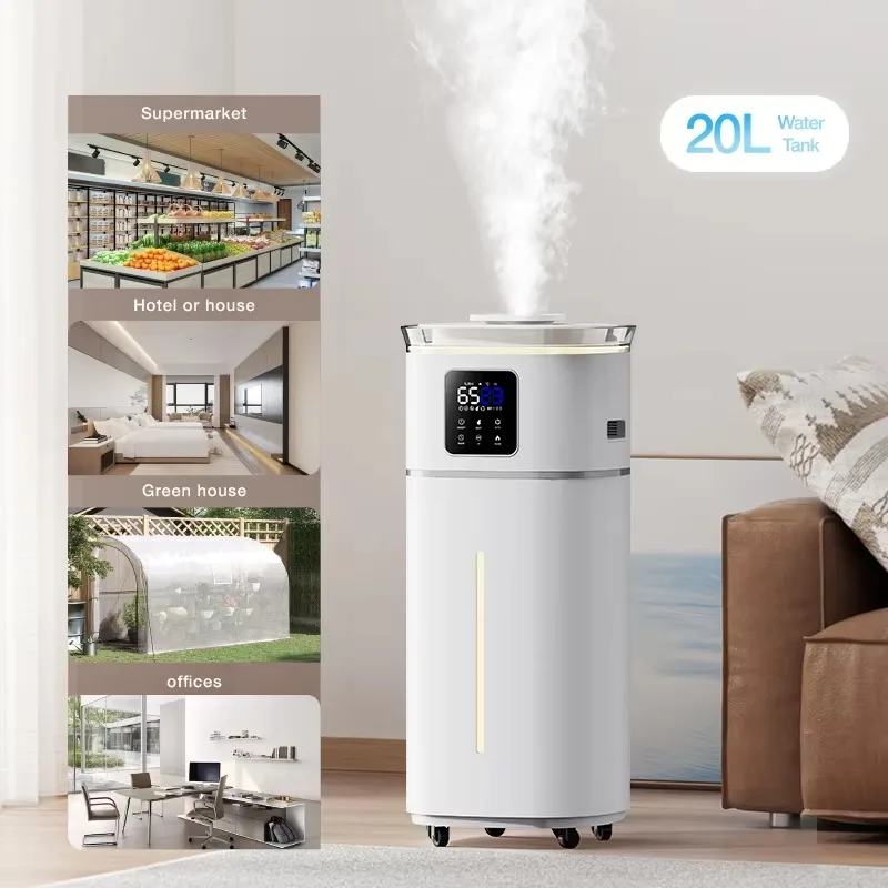 The latest night light smart light sleep mode cold and warm mist 20L essential oil air humidifier