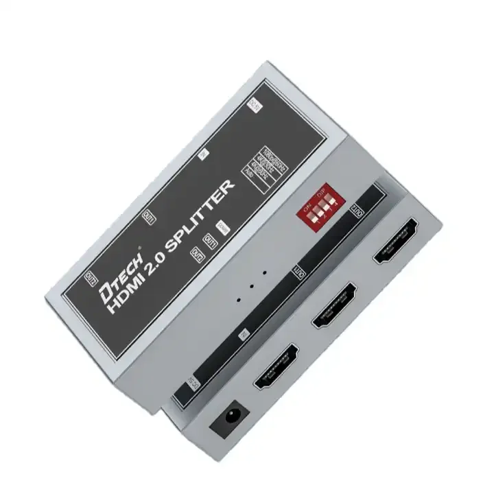 DTECH HDCP2.2 4K60Hz HD TV One-Point Two-Screen Splitter 4K@60 YUV 4:4:4 HDR Video Audio HDMI Splitter 2.0 1X2