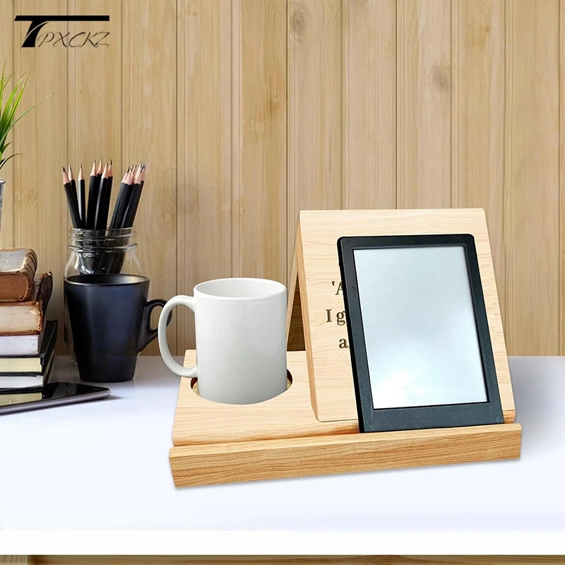 

Personalized Wooden Triangle Book Stand, Book Holder Stand For Page Rest, Portable Sturdy Lightweight Bookshelf For Textbooks