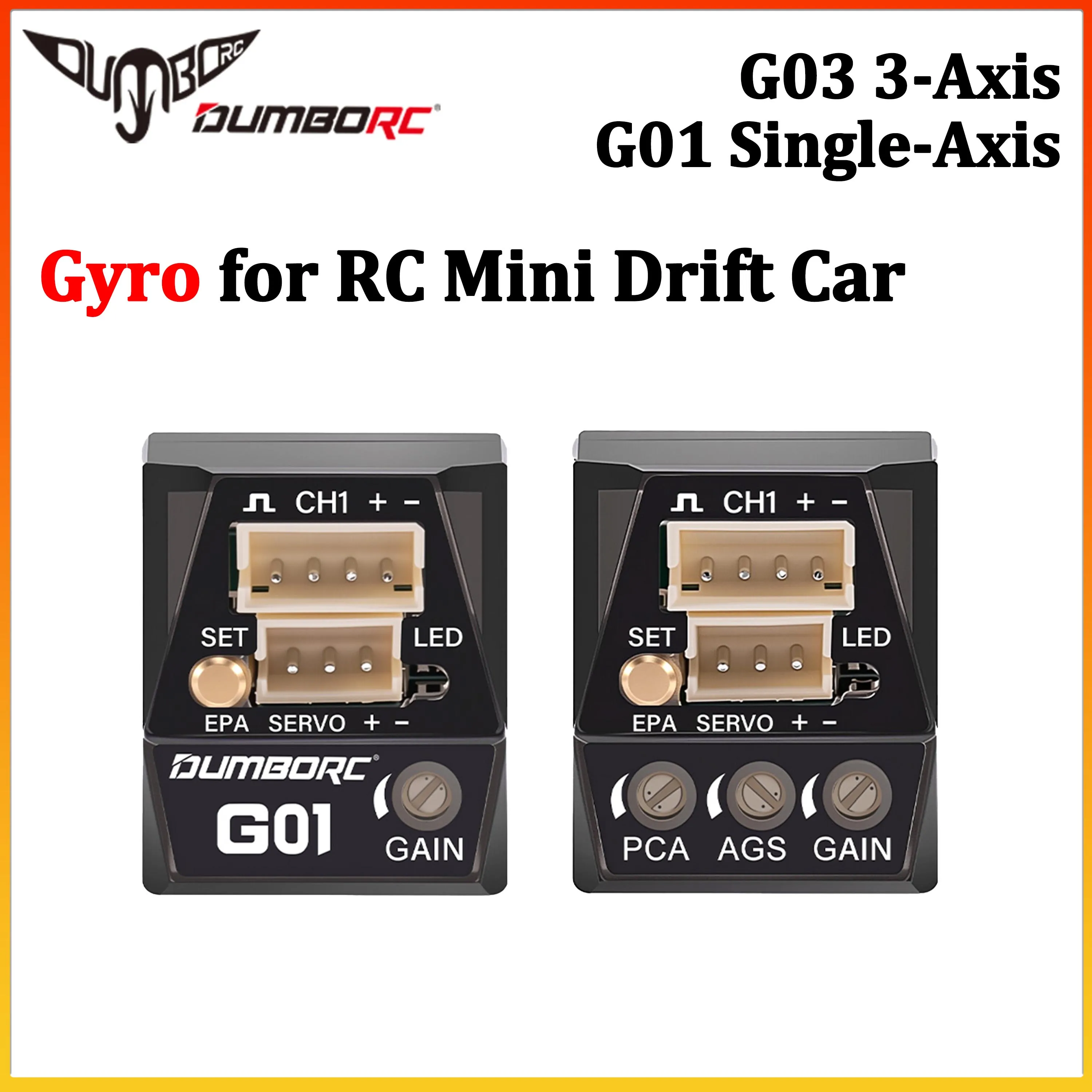 DUMBORC G03 G01 Mini RC Gyroscope 2.2g High Precision Ultra-light Automatic Stability Control Gyro 5-10V for RC Drift Racing Car